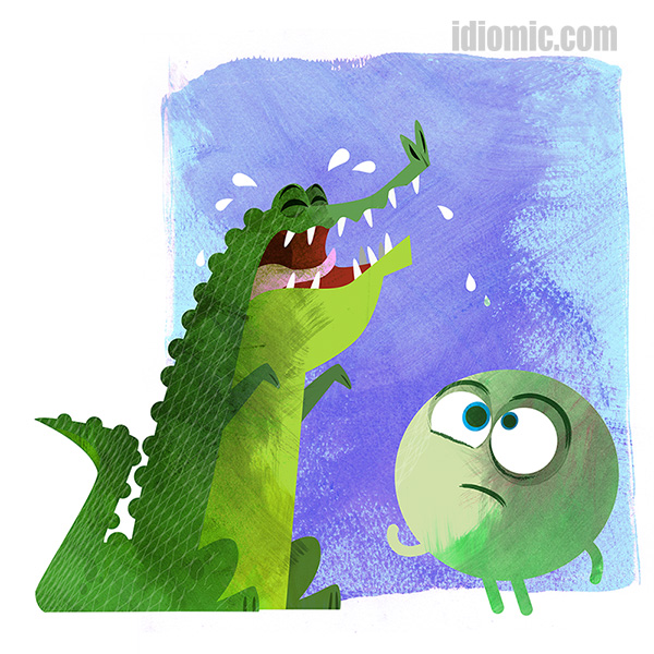 Crocodile tears' illustrated at : definition, example, and origin